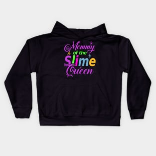 Mommy Of The Slime Queen B-day Family Crown Birthday Girl Kids Hoodie